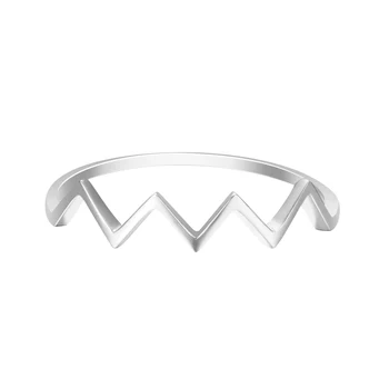 

EDI 14k White Gold Superimposable Tail Ring Wave Ring Mtach Band For Women Party Birthday Gift For Self