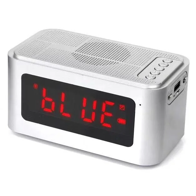 Беспроводной портативный мини Bluetooth динамик со светодиодный стерео Бумбокс altavoz Поддержка TF карты FM caixa de som Будильник MP3-плеер - Цвет: White
