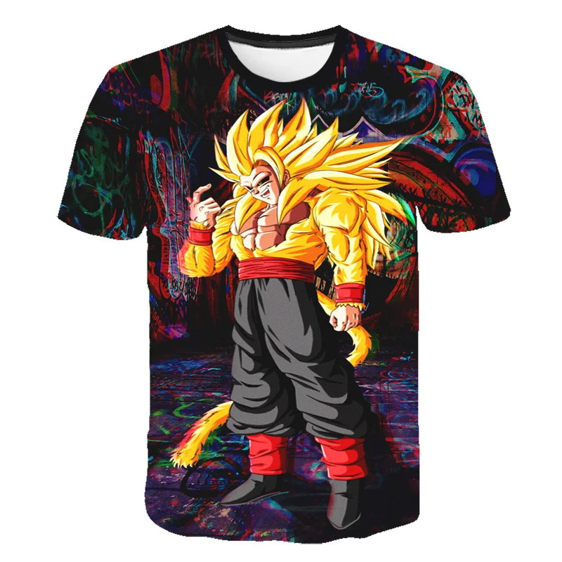 Детские футболки с 3D принтом Dragon Ball Super Broly модные летние короткими рукавами