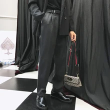 Ранняя осень новая Корейская версия Harajuku колледж ветер тонкий прямой сплошной цвет деловой костюм брюки хлопок