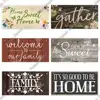 Putuo Decor Home Wooden Signs Family Wood Wall Plaque Wood Art Home Decor for Friendship Wooden Pendant Home Wall Decoration 6