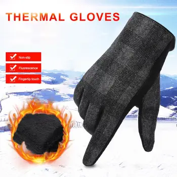 

Men's Riding Gloves Thick Driving Hand Warmer Winter Sensitive Touch Screen Mittens for Outdoor Cycling Fitness Hiking Climbing