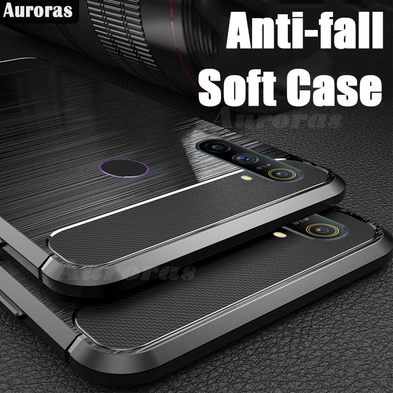 Auroras мягкий чехол для Realme C3 из углеродного волокна противоударный OPPO телефона