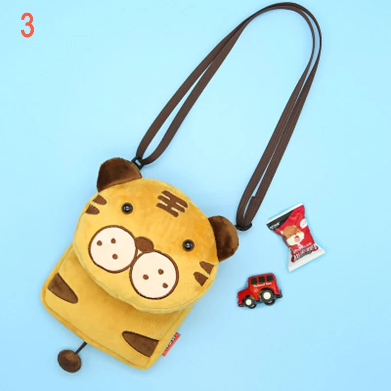 3 Kids Cute Cartoon Animal Shoulder Bag Kindergarten Plush Messenger Crossbody Bag New - Color: 3