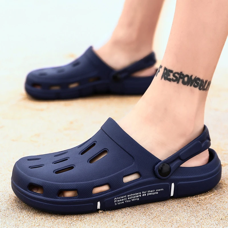 Sandalias deportivas hombres, zapatillas playeras verano para exteriores, chanclas transpirables, con diseño casual, a la moda, nuevas|Sandalias hombre| AliExpress