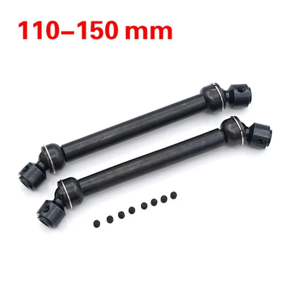 

Kuulee 2 PCS Metal Steel Universal Drive Shaft for RC Crawler Car SCX10 D90 RC Car Part