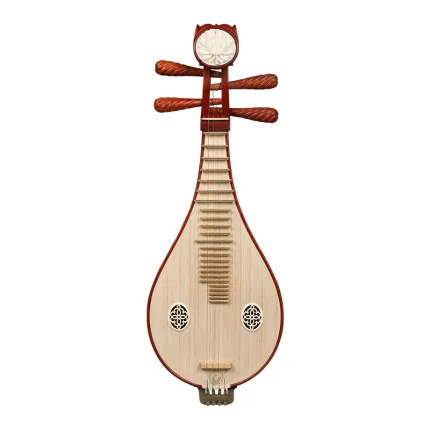 Traditional Liuqin Lignum Vitae Liu Qin Chinese Lute Mandolin Red Sandalwood