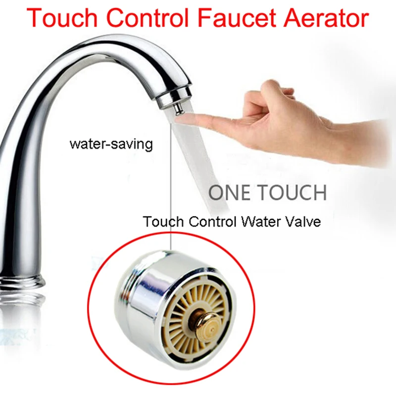 Brass Touch Control Faucet Aerator Water Valve Water Saving one touch