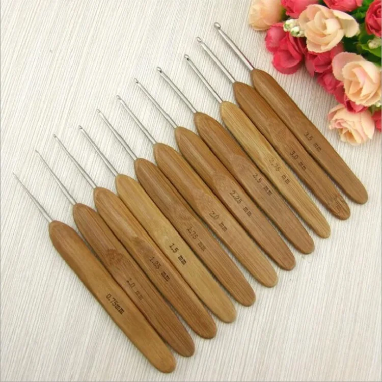 DIY Sweater Needle Hand-woven Tool Coke Crochet Carbonated Bamboo Handle Crochet Needle Wholesale Customizable
