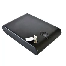 Coffre fort biométrique à empreintes digitales, boîte de sécurité en acier solide pour armes à feu et objets de valeur, boîte à bijoux portable