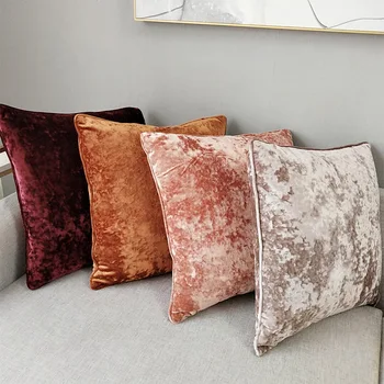 

Ice Velvet Pillowcase Cushion Cover for Living Room Sofa Solid Color Throw Pillow Case Cushion Cover Pillow Cover Square 50x50cm