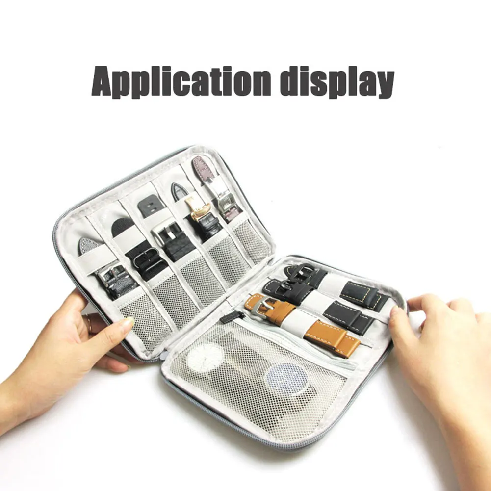 

Storage Bag Travel Protective Strap Organizer Anti Scratch Portable Solid Wear Resistance Watch Band Box Nylon Watchband Holder