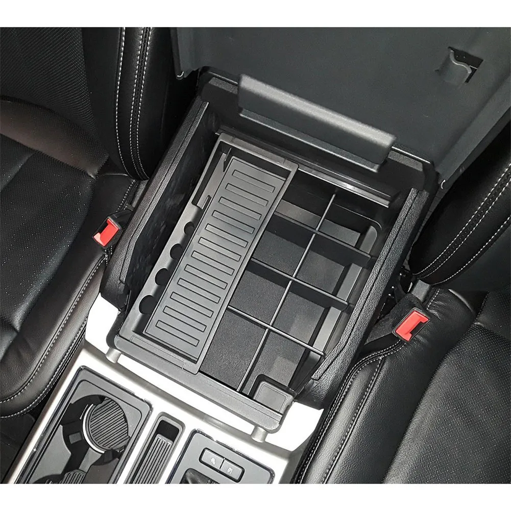 

New Hot Car Accessories Organizer Center Console Organizer 12 Cells Center Console Storage Box Compatible For Ford F150(15-19) 2