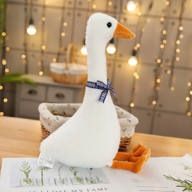 

Big white goose pillow plush toy cute sleeping pillow high quality stuffed doll funny sweet gift for friends kids