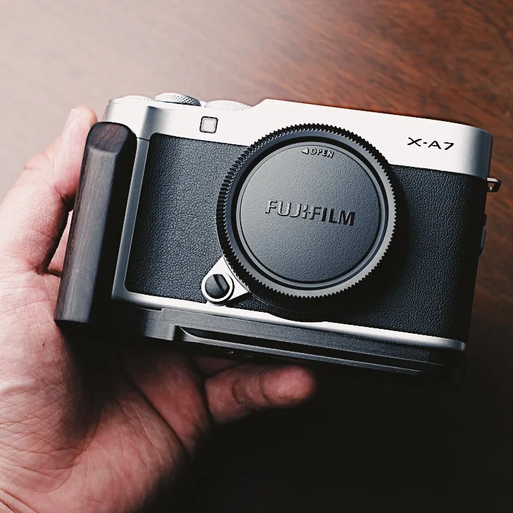 

Handmade Wood Africa Black Hand Grip Quick Release L Plate Bracket For Fuji X-A7 Fujifilm XA7