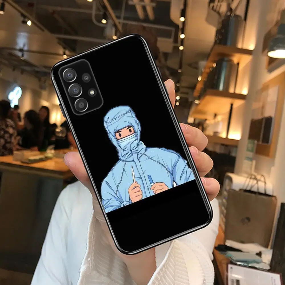 Фото Чехол для телефона с медицинским доктором, корпус для Samsung Galaxy A70, A50, A51, A71, A52, A40, A30, A31, A90, A20E, 5G, a20s, черный корпус, арт Ce №4