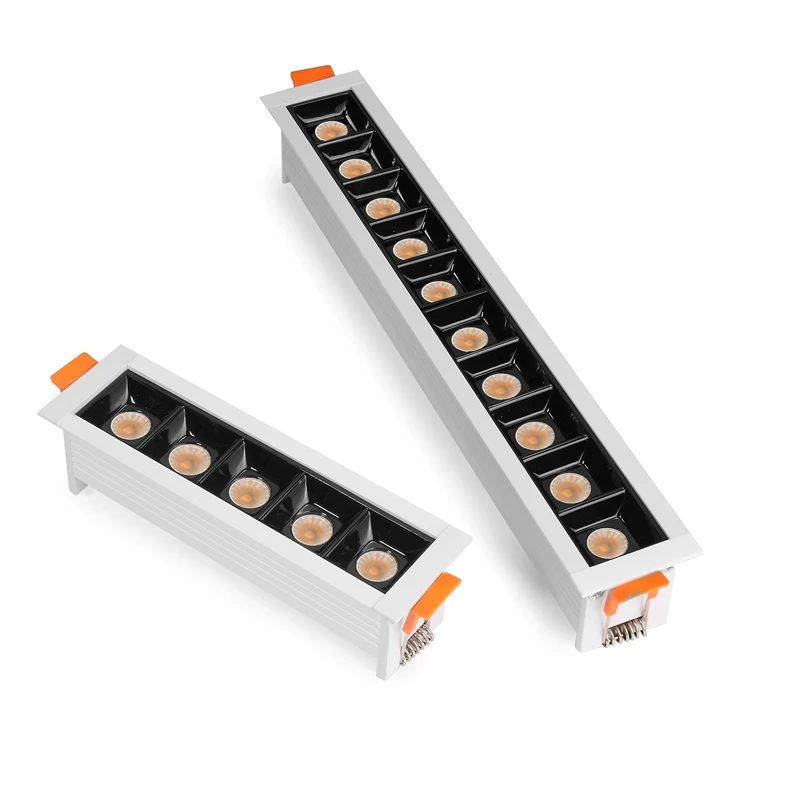 LED 라인 오목 직사각형 그릴 천장 램프, 다운라이트, 홈샵 장 LED 스포트라이트, 4W, 10W, 20W, 30W, AC85 265V