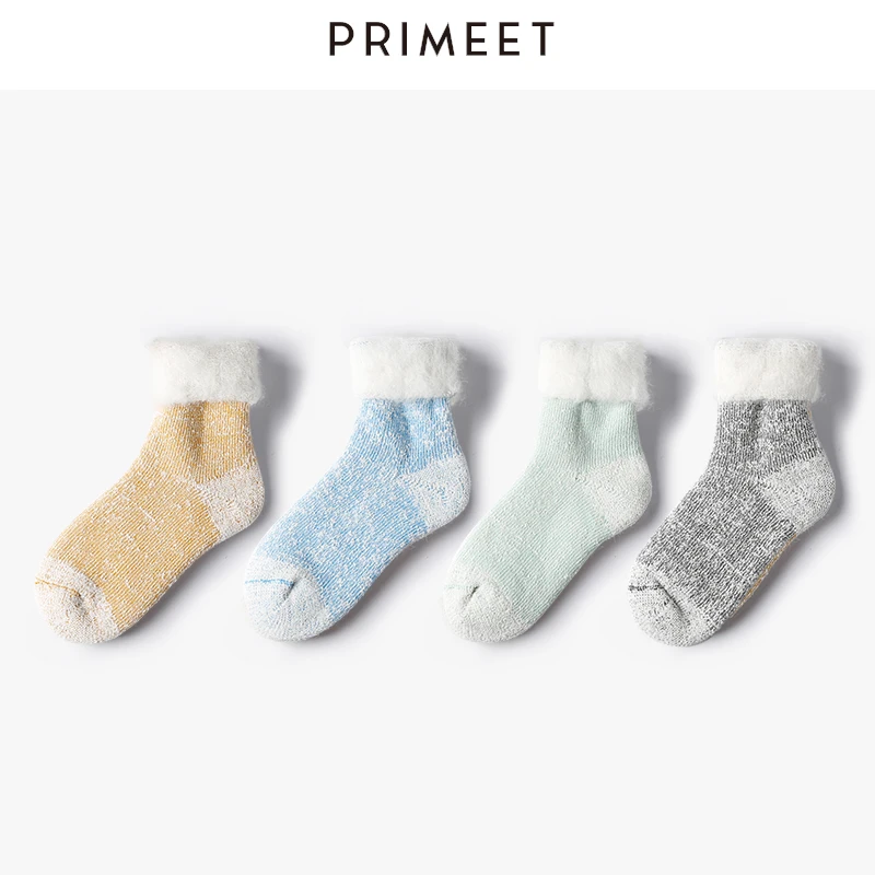 Зимние носки женские теплые милые хлопковые розовые плотные носки без пятки kawaii egirl пушистые Вязаные домашние носки забавные угги рождественские gif