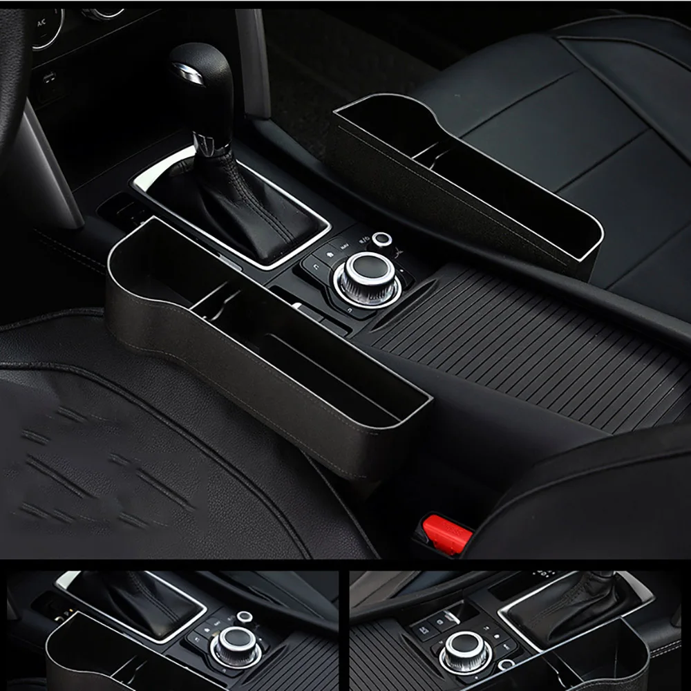 Plastic Car Seat Crevice Storage Box Universal Left Right Sundries Organizer Phone Wallet Holder Drinking Cup Rack Tidying | Автомобили и