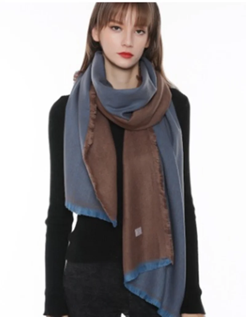 Fashionable Women's Scarves Winter New Style Cashmere Like Foulard Femme Double Color Matching Warm Scarf |