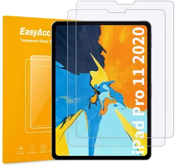 

2pc EasyAcc Screen Protector for iPad Pro 11 2020/2018 Tempered Glass Screen Protector Anti-Scratch HD Crystal Clear 9H Hardness