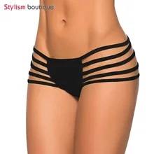 Однотонные сексуальные бразильские стринги бикини трусы женские бандажные Бикини плавки с ремешками купальник купальный костюм