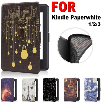 

Ultra Slim Soft TPU Shell Magnetic Smart Case Cover Leather Back Shockproof Protective Shell For Amazon Kindle Paperwhite 1/2/3