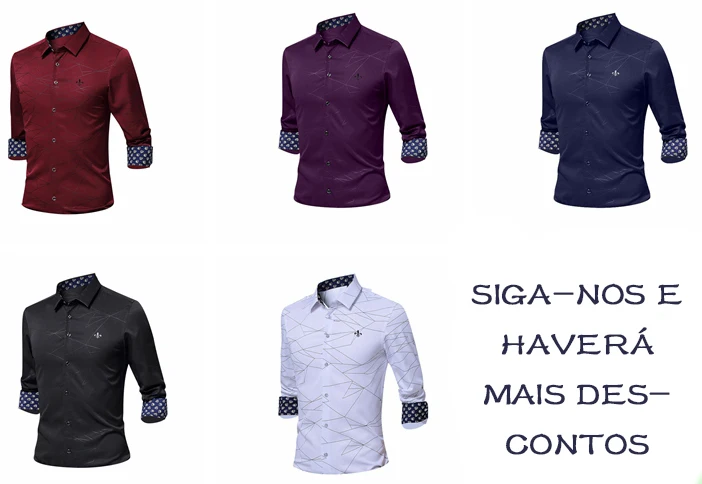 Против морщин и нежелезной моды Blusa Camisa Social Masculina Dudalina с длинным рукавом в полоску Slim Fit рубашка мужская одежда белый мужской