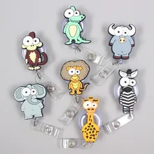 Творческий лес животное обезьяна Лев выдвижной пластиковый держатель значка катушка выставка ID Enfermera имя больница офис нагрудная карта