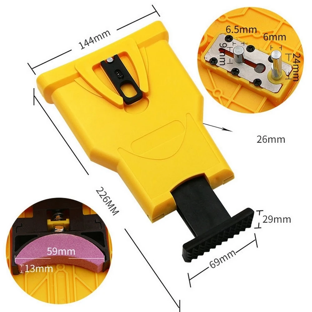 

Chainsaw Teeth Sharpener Portable Sharpen Chain Saw Bar-Mount Fast Grinding Sharpening Chainsaw Chain Woodworking Tools