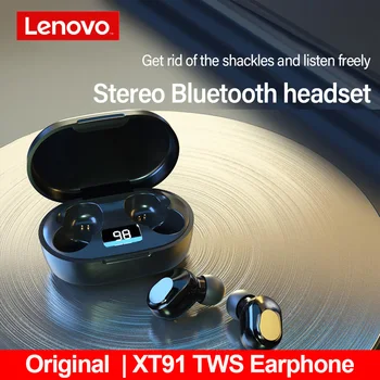 

Lenovo XT91 TWS Wireless Earphone HD Calls Bluetooth 5.0 Earbuds 300mAh Noise Reduction Headset HIFI Stereo For Android IOS