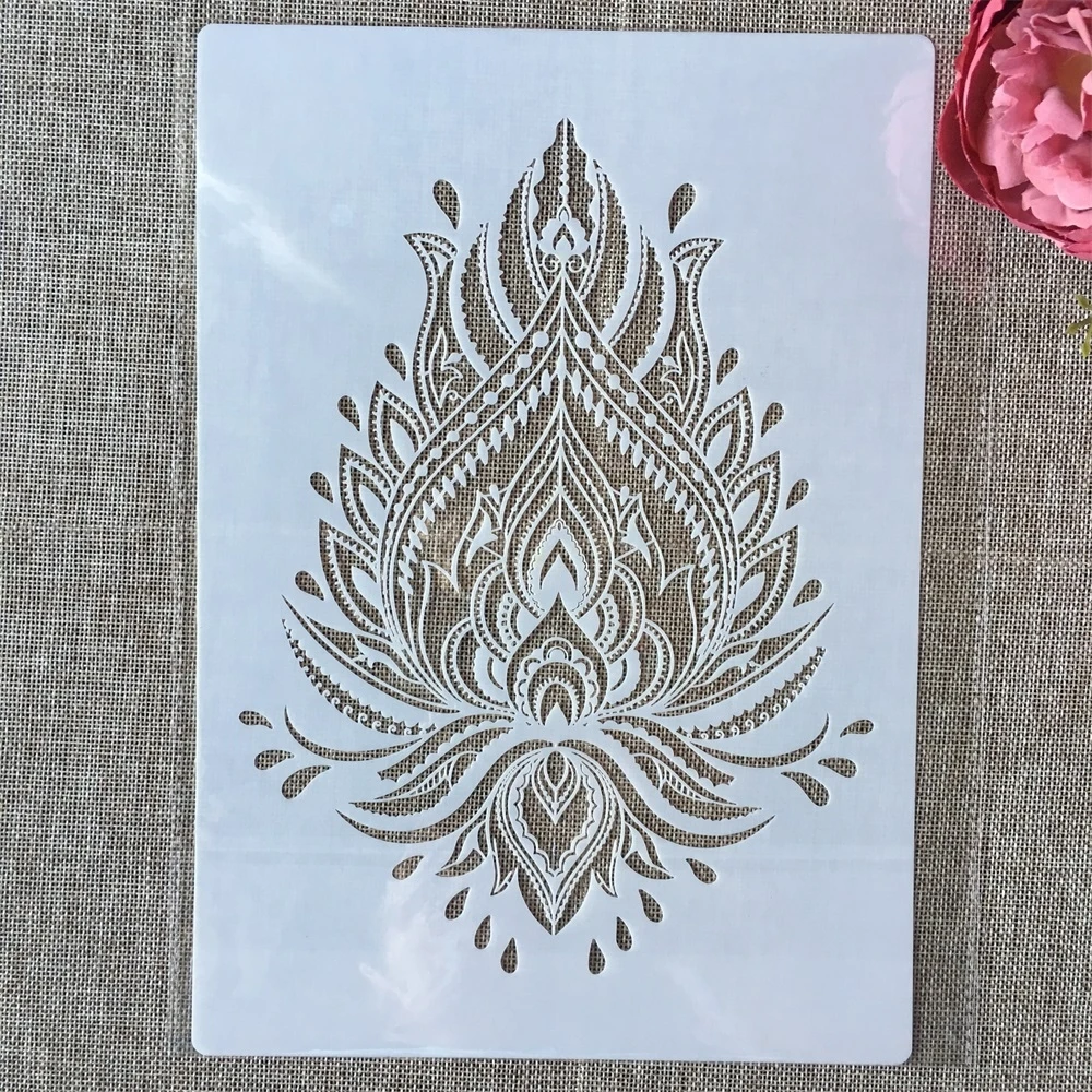 Leaves Texture Decorative Stencil Template for DIY Projects and Artistic Crafts