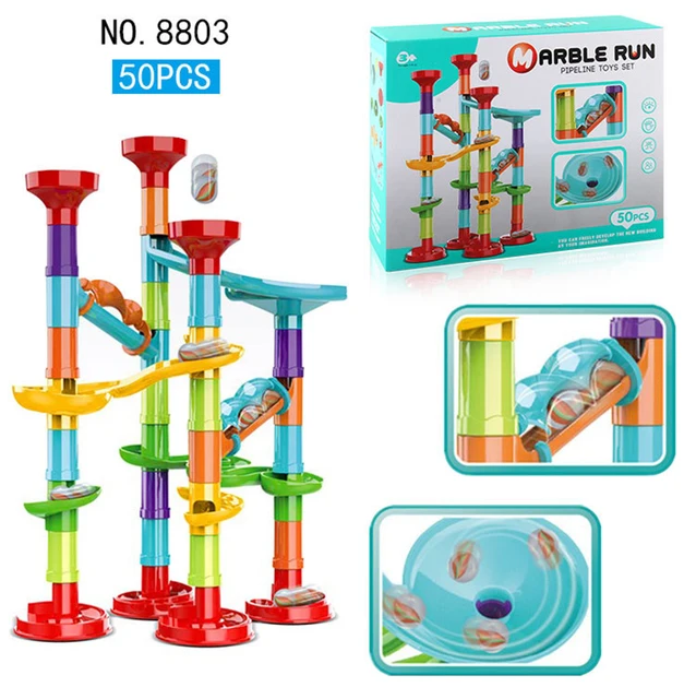 45/50/93/113pcs Baby Boy Girl Ball Roll Toys Construction Race Track Building Toys Blocks Kids Educational Toys Children Gift 2