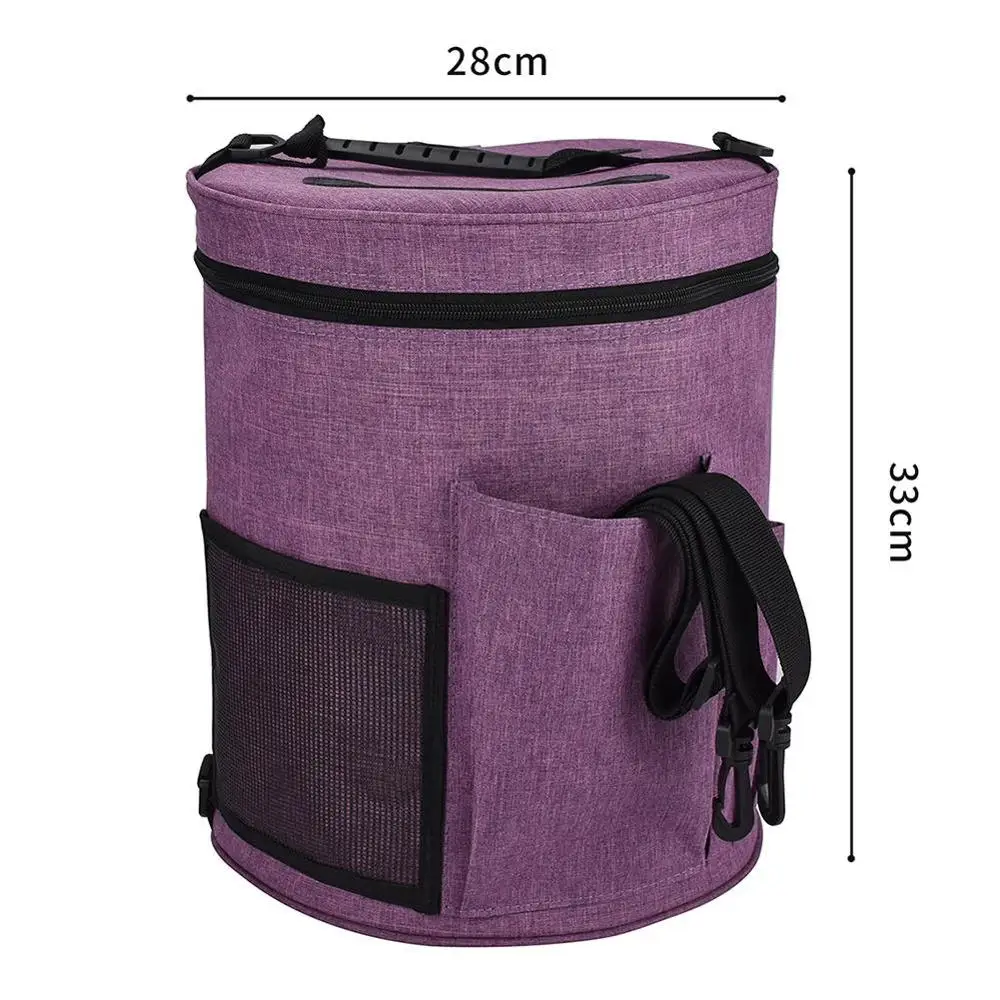 Большая 600D ткань Оксфорд цилиндр шерстяная пряжа сумка для хранения дома крючком Крючки нить ПРЯЖА сумка для хранения DIY Набор для шитья сумка - Цвет: D1