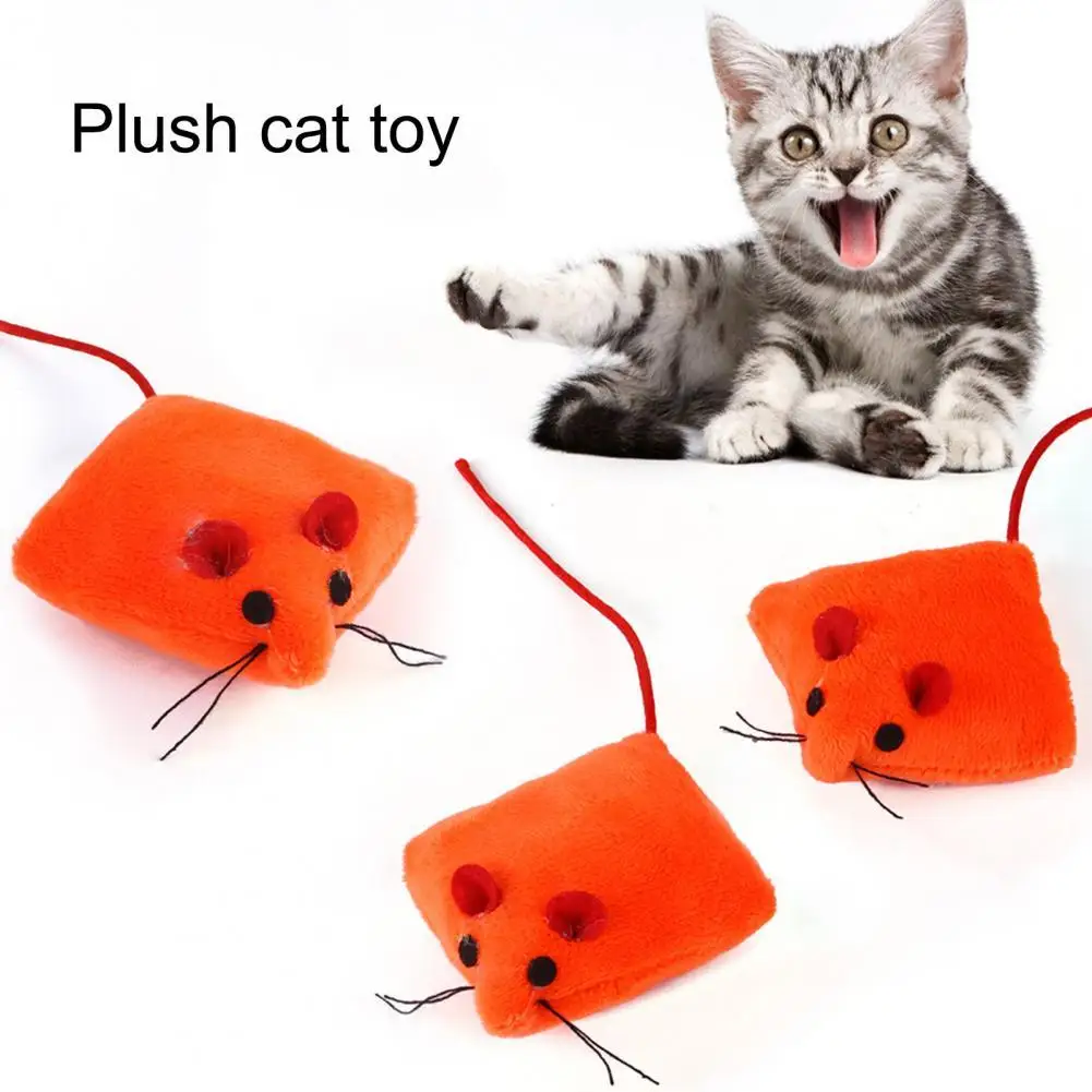 Cat Toy Soft Touch Cat Teaser Kitten Plush Mice Toy Catnip Toy Cat Toy