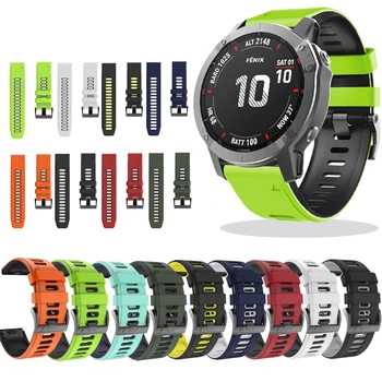 

Silicone Quick Fit Watchband Strap for Garmin Fenix 5 5Plus 6 6Pro Easyfit Strap For Garmin Approach S60 Forerunner 935 bracelet