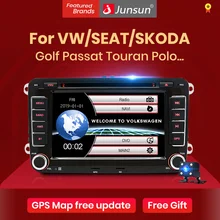 Junsun 2 Rádio Do Carro um din Player Multimídia GPS para Volkswagen VW golf passat b6 Touran polo sedan Tiguan jetta Android DVD(China)