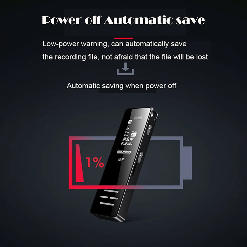 USB диктофон 32 Гб перезаряжаемый цифровой Аудио Диктофон MP3 плеер DSP шумоподавление HD удаленная запись