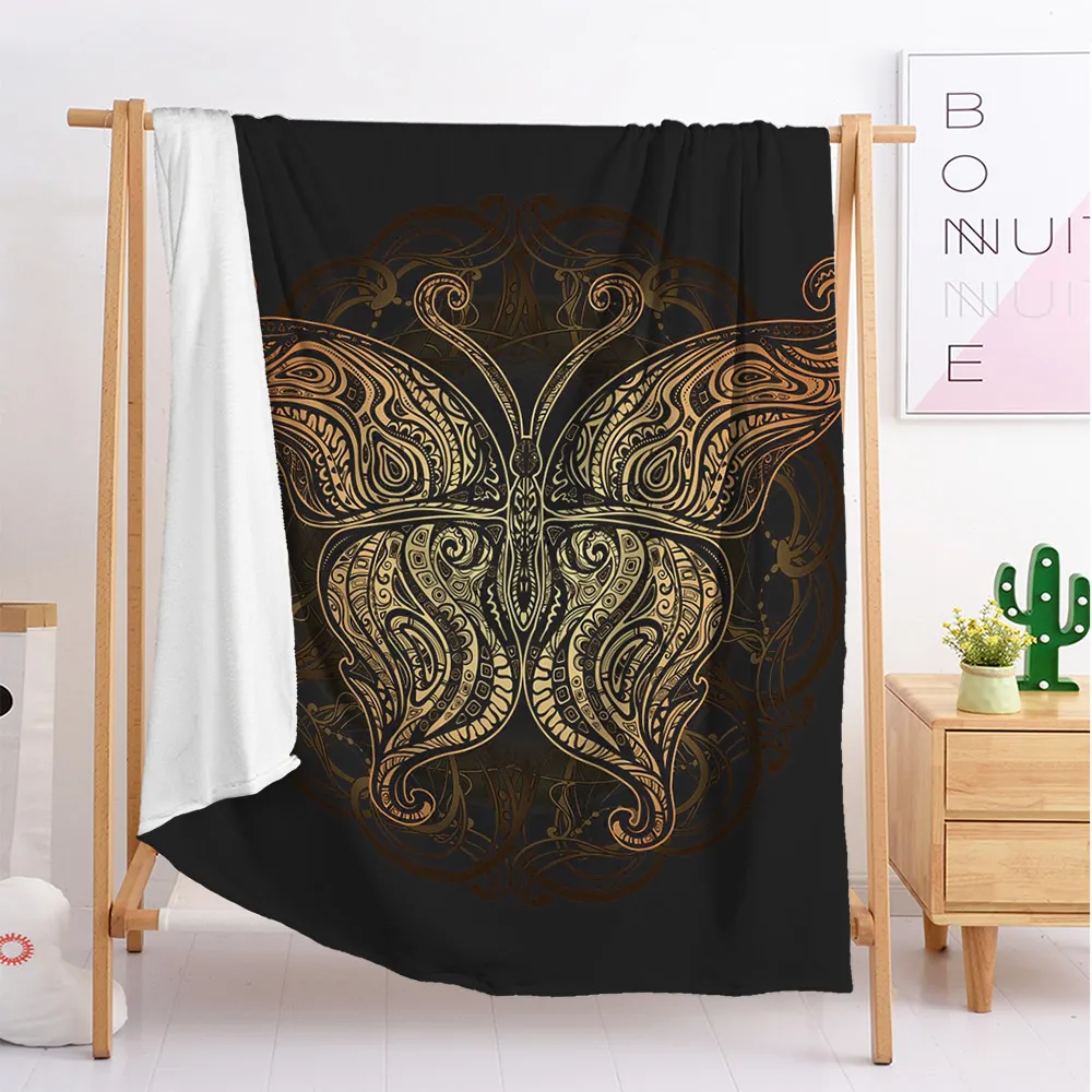 

2020 new popular Bohemian elephant lion export double single boy girl throw blanket tapestry sleeping blanket soft flannel blank