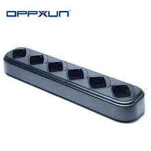 OPPXUN – chargeur rapide universel à une rangée à Six voies, pour Motorola CP040 EP450 CP380/200 GP3688/3188, talkie walkie, émetteur récepteur Hf