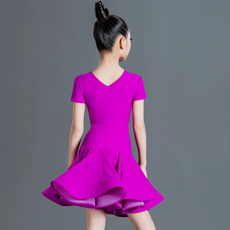 Children Latin Dance Performance Costumes Latin Tops Skirts Split Suit Ballroom Dance Competition Practice Dresses SL5255