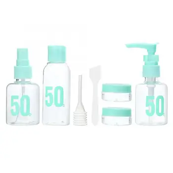 

Spray Bottle 7Pcs Portable Mini Empty Spray Press Shampoo Bottle Cream Container Dropper Travel Set Empty Lip Gloss Tubes