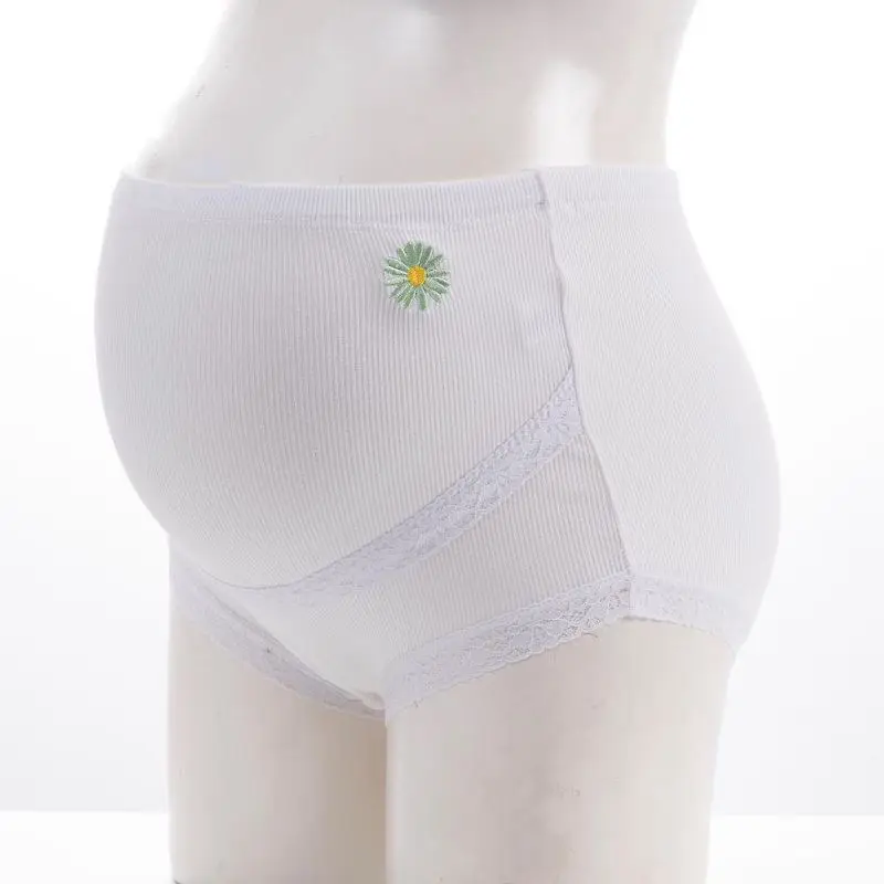 Трусики для беременных с высокой талией хлопковые дышащие женские трусики