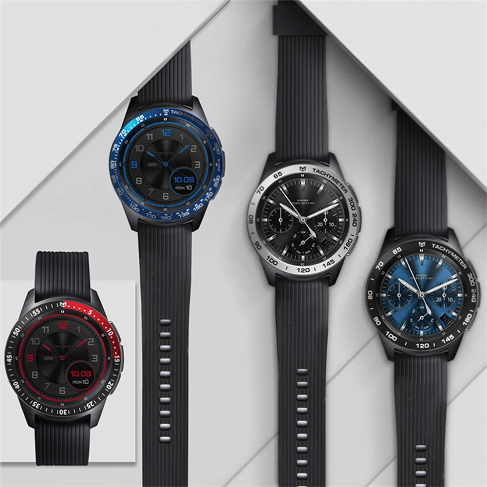 Металлический Чехол 22 мм 20 мм gear S3 frontier для samsung Galaxy Watch 46 мм 42 мм, металлический ободок, клейкий чехол, не царапающийся ободок