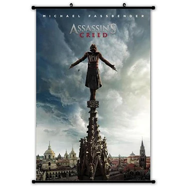 Бургундия Assassins Creed Звёздные войны мой герой Academy прокрутки живопись аниме настенные подвесные плакаты холст 22 стиля художественное украшение для дома 2 - Цвет: Бургундия