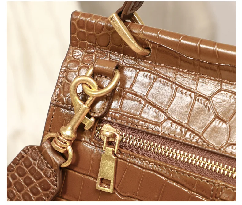 Дизайнерские Винтажные Сумки из натуральной кожи с узором «крокодиловая кожа», большие женские сумки для покупок, высококачественные офисные женские сумки на плечо Ba