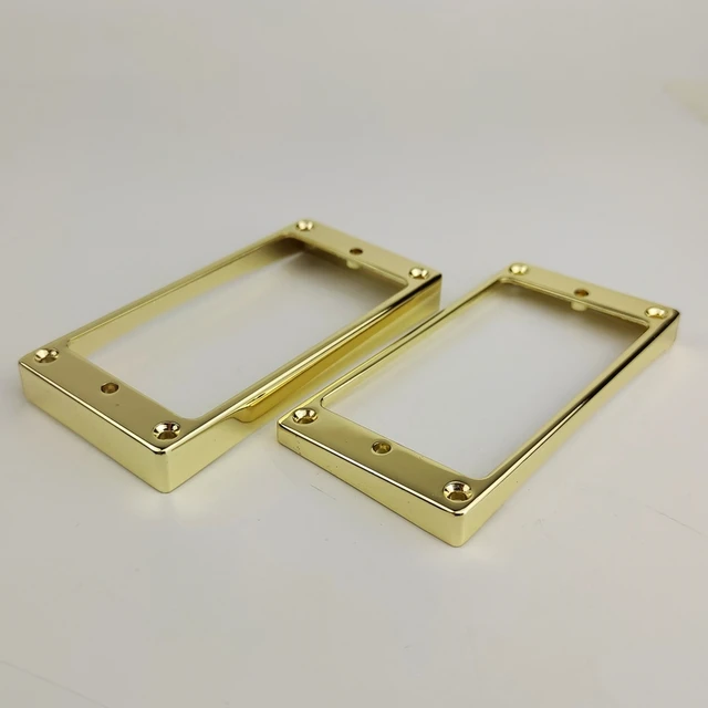 Custodie Per Pickup Chitarra Elettrica - Set Da 2, Metalliche, Oro, Per Montaggio Su Collo E Ponte - Foto 9