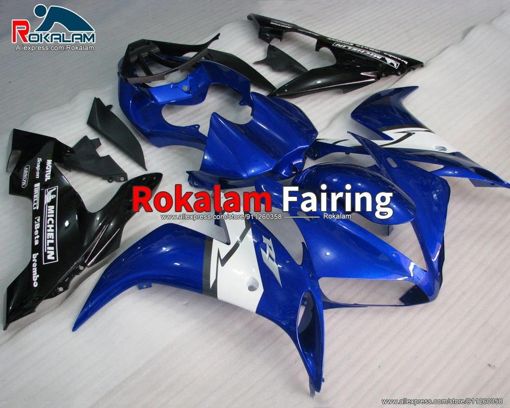 

Cowlings For Yamaha R1 YZF1000 2004 2005 2006 YZFR1 04 06 Black White Blue Sport Motorbike Fairing Kit (Injection Molding)