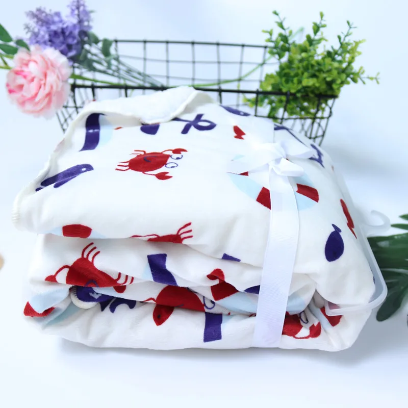 Fleece Blanket Swaddle Blanket Baby Blankets Thicken Double Layer Cartoon Fleece Infant Swaddle Bebe Envelope Stroller Wrap Newborn Baby Bedding Blanket