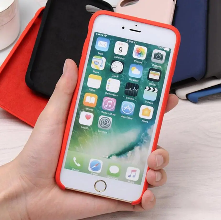 

Keepever Original Soft Silicone Phone Case For iPhone 6s 7 8Plus Coque XS max Cover Case For Apple X XS Max XR 5C SE Shell Capa